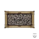 Persian Hand-Engraved Copper Wall Decor: Birds & Flowers