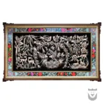 Persian Ghalamzani Wall Art: Floral & Bird Design