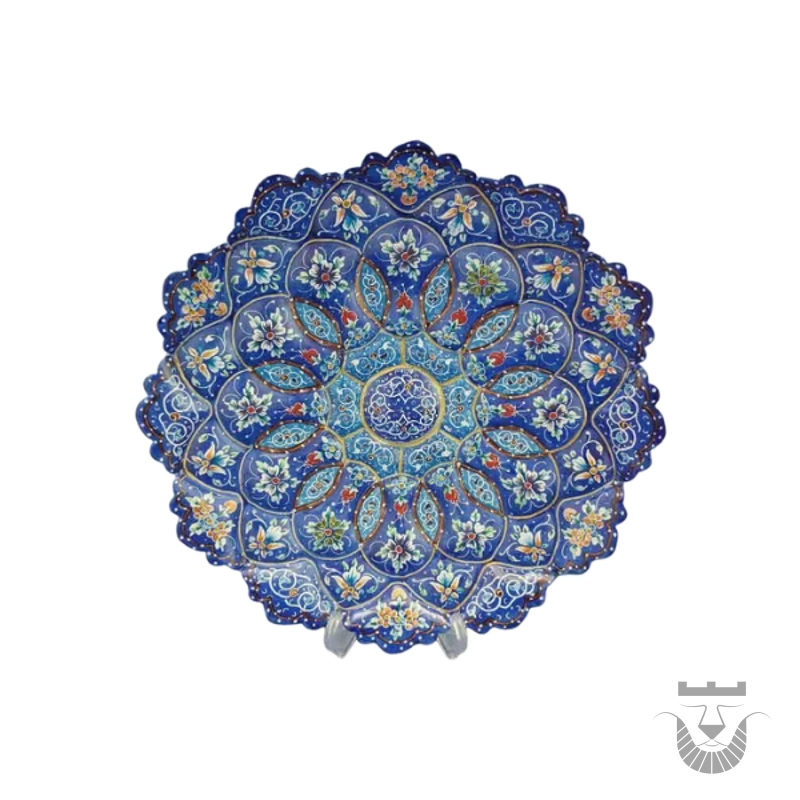 Vintage-Inspired Iranian Enameled Wall Plate