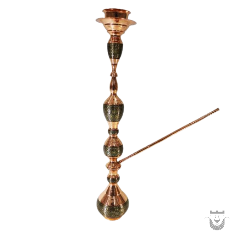 Copper Hookah with Intricate Inlay Work