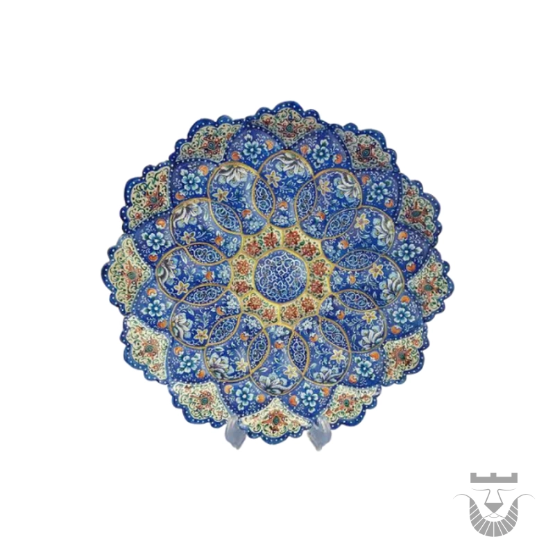 Unique Hand-Painted Enamel Wall Plate