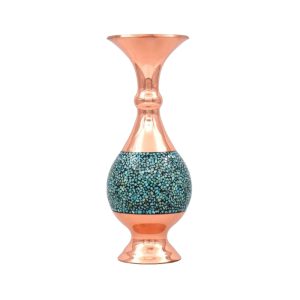 Persian Vase: Copper Turquoise Inlaid