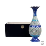 Handcrafted Persian Enameled Copper Vase