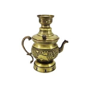 Persian Kettle: Antique Brass Charcoal - 1.5 Liters