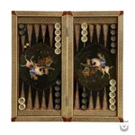 Persian Intarsia Backgammon: Polo & Architecture