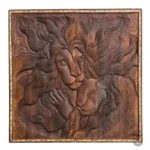Persian Lion Backgammon Board: Intricate Carved Design