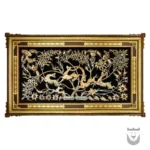 Persian Ghalamzani Wall Art: Floral & Bird Design