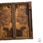 Handcrafted Wood Backgammon Set: Adam and Eve Design