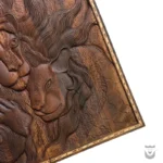 Persian Lion Backgammon Board: Intricate Carved Design