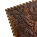 Persian Lion Backgammon Board: Intricate Carved Design