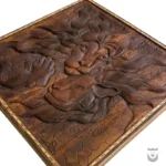 Persian Lion Backgammon Board: Intricate Carved Design