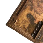 Handcrafted Wood Backgammon Set: Adam and Eve Design