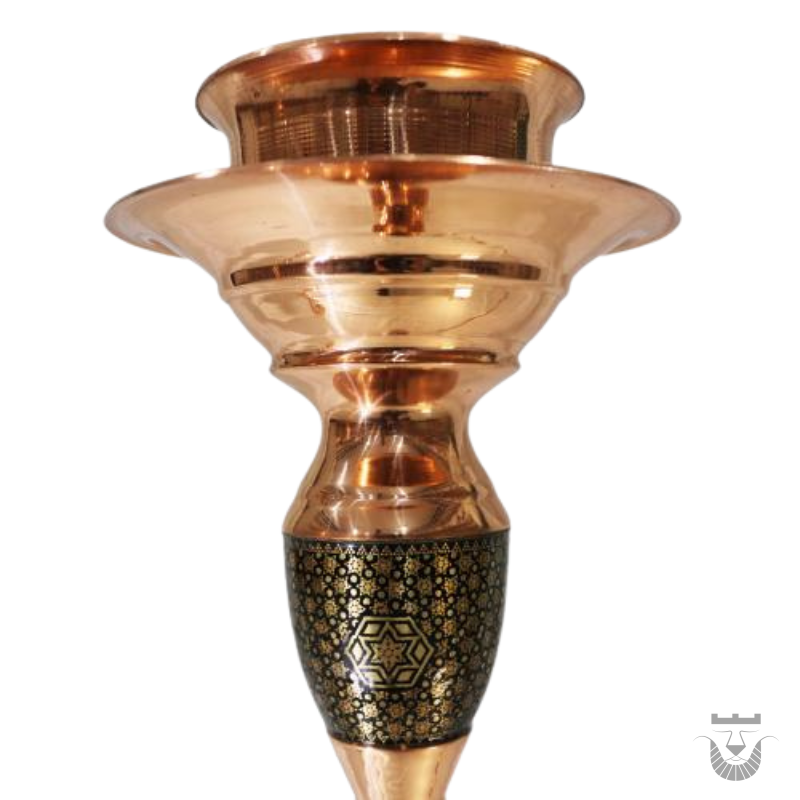 Copper Hookah with Intricate Inlay Work