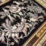 Ghalamzani Copper Wall Hanging: Birds & Flowers - Image 2