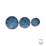 Set of 3 Enameled Wall Plates with Persian Calligraphy Phrase - Image 2