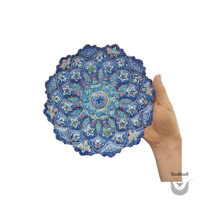 Vintage-Inspired Iranian Enameled Wall Plate