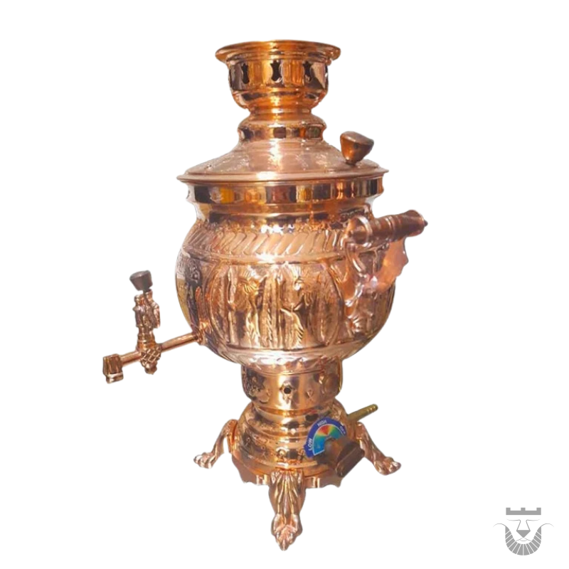Beautiful Gas Copper Zanjan Samovar - 6-Liters