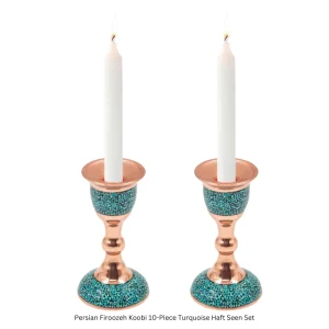Persian Firoozeh Koobi 10-Piece Turquoise Haft Seen Set