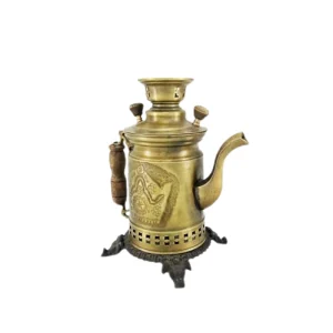 Iranian Samovar: Antique Brass Charcoal - 1.5 Liters