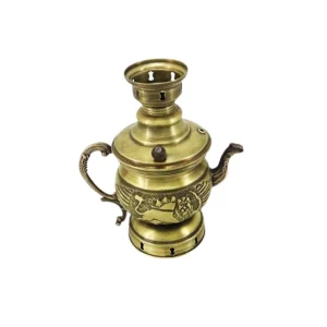 Persian Kettle: Antique Brass Charcoal - 1.5 Liters