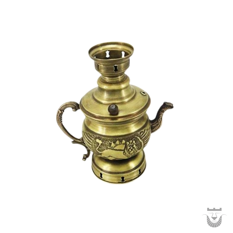 Persian Kettle: Antique Brass Charcoal - 1.5 Liters