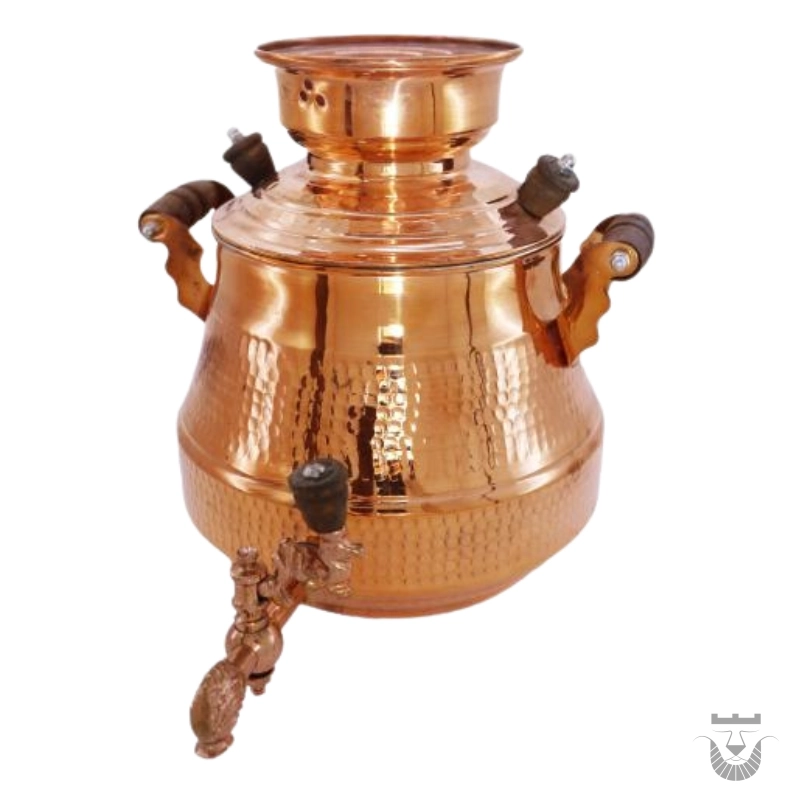 Elegant Zanjan Copper Stovetop Persian Samovar Set