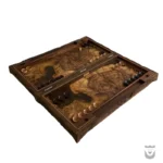 Handcrafted Wood Backgammon Set: Adam and Eve Design