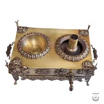 Authentic Zanjan Brass Samovar with Lion & Sun Design - Image 2