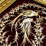 Hand-Engraved Persian Bote Jegheh with Khatam Frame