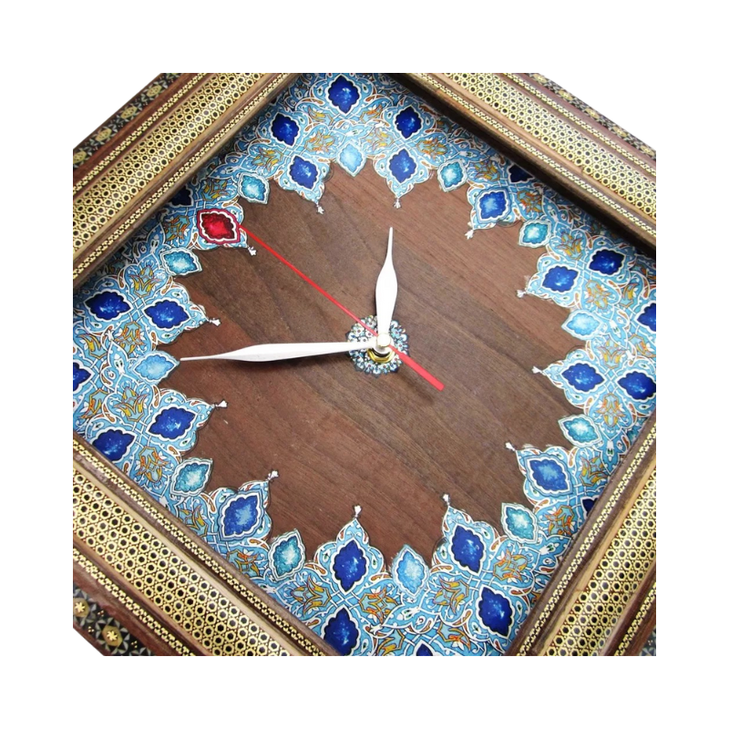 Persian Drops Khatamkari Tezhib Clock