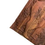 Handcrafted Wood Backgammon Set: Adam and Eve Design - Image 3