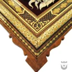 Hand-Engraved Persian Bote Jegheh with Khatam Frame