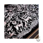 Persian Hand-Engraved Copper Wall Decor: Birds & Flowers