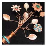 Persian Flower Tableau: Copper and Turquoise