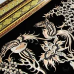 Persian Ghalamzani Wall Art: Floral & Bird Design