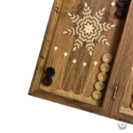 Persian Lion Backgammon Board: Intricate Carved Design