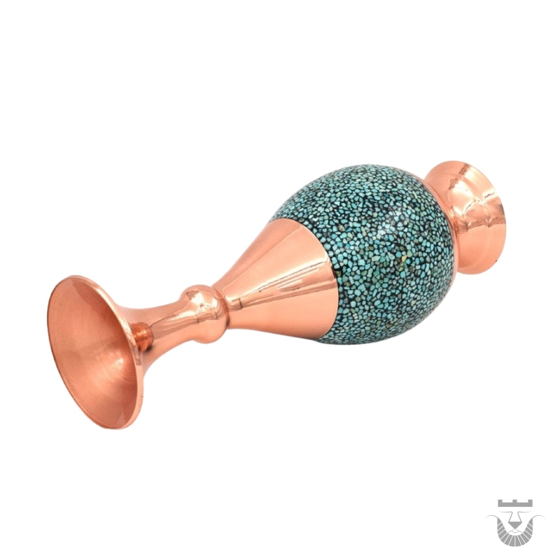 Persian Vase: Copper Turquoise Inlaid