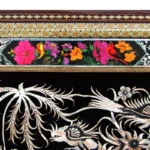 Persian Ghalamzani Wall Art: Floral & Bird Design