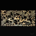 Persian Ghalamzani Wall Art: Floral & Bird Design