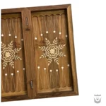 Persian Lion Backgammon Board: Intricate Carved Design