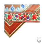 Persian Drops Eight-Pointed Star Khatamkari Clock
