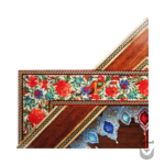 Persian Drops Eight-Pointed Star Khatamkari Clock