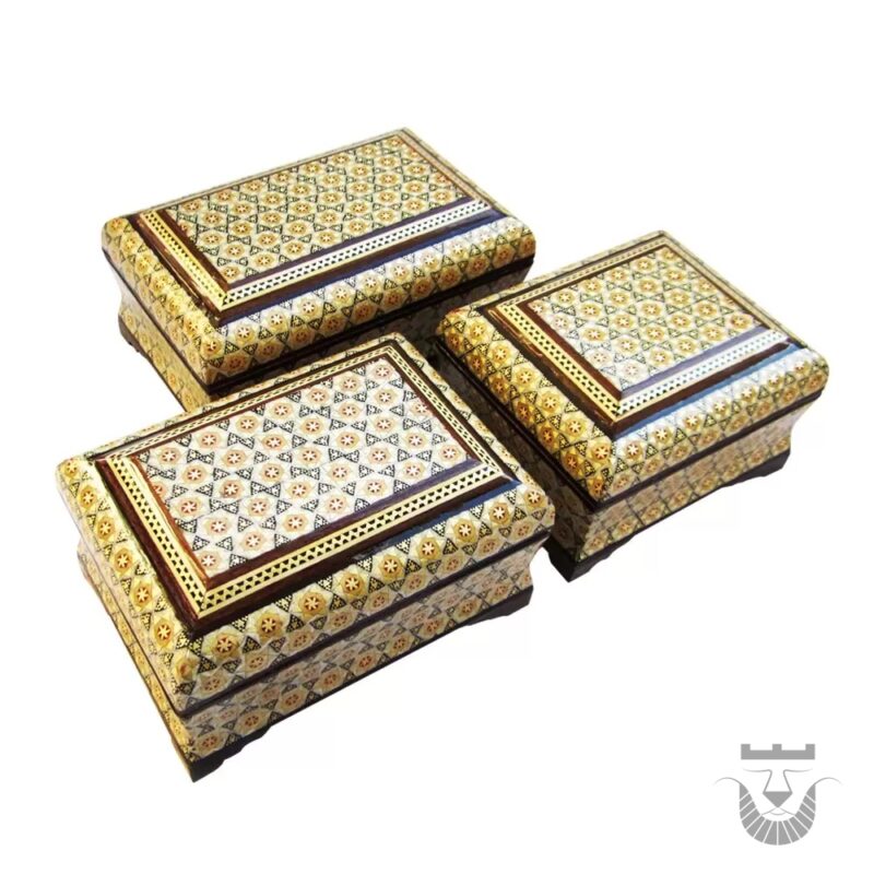 3-Piece Khatam Jewelry Box