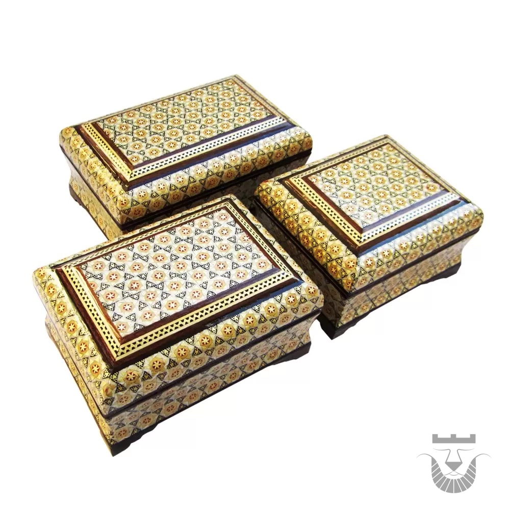 3-Piece Khatam Jewelry Box
