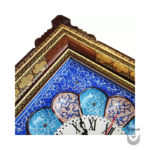 Persian Drops Enameled Clock with Khatamkari Frame