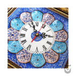 Persian Drops Enameled Clock with Khatamkari Frame