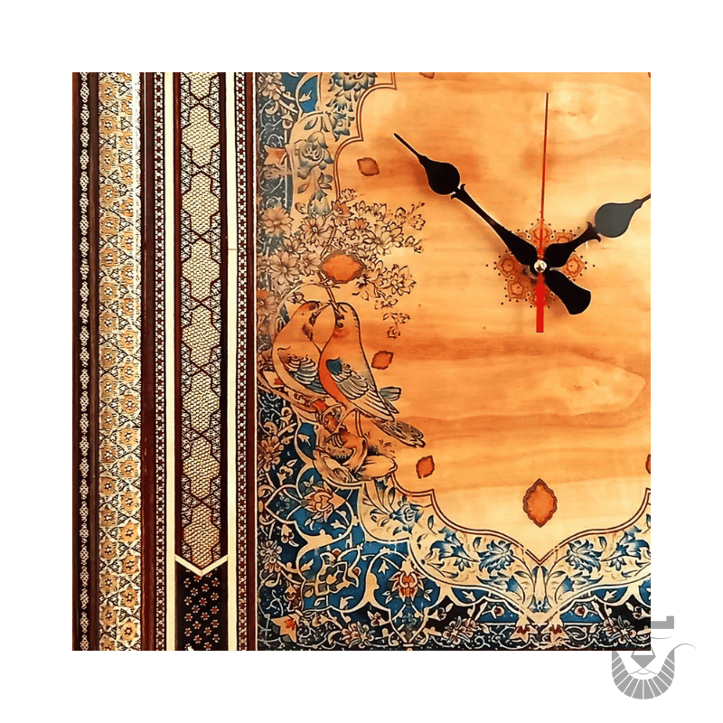 Stunning Persian Khatamkari Clock: A Masterpiece