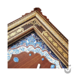 Persian Drops Khatamkari Clock with Floral, Bird, and Tezhib Design