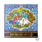 Persian Drops Miniature Khatamkari Clock