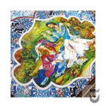 Persian Drops Miniature Khatamkari Clock